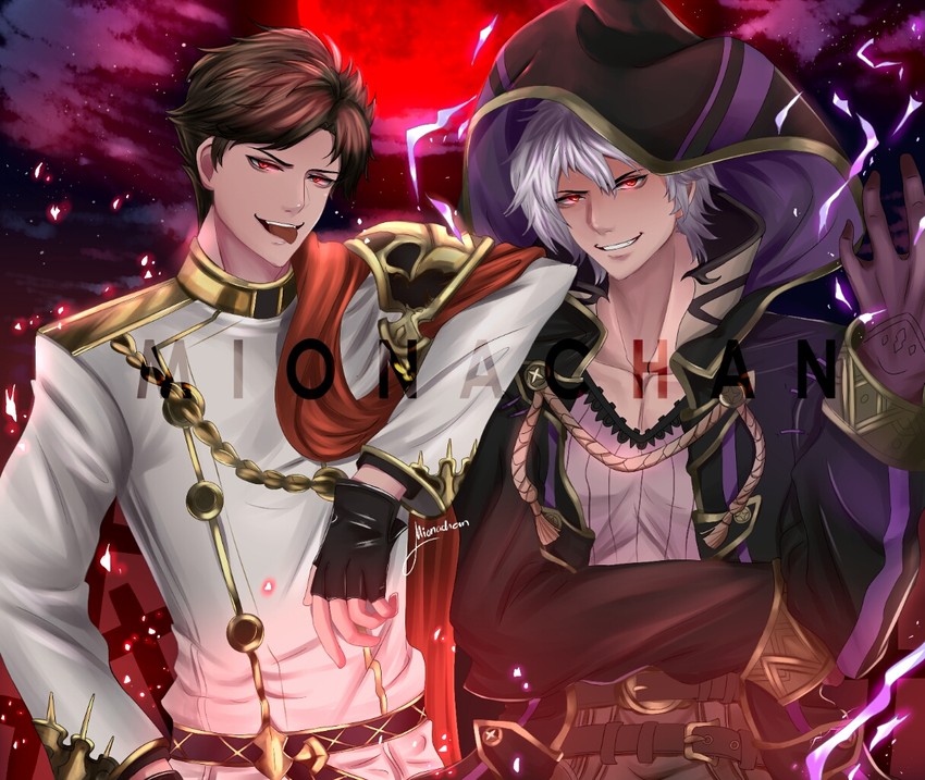 male robin, belial, and hosoya yoshimasa (fire emblem and 3 more) drawn by mionachan