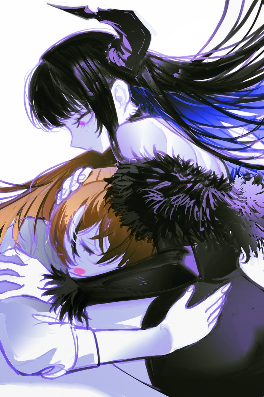 nanashi mumei and nerissa ravencroft (hololive and 1 more) drawn by pungson_mori