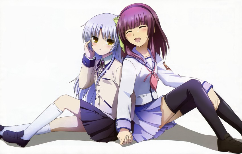 tachibana kanade and nakamura yuri (angel beats!) drawn by hayakawa_asami