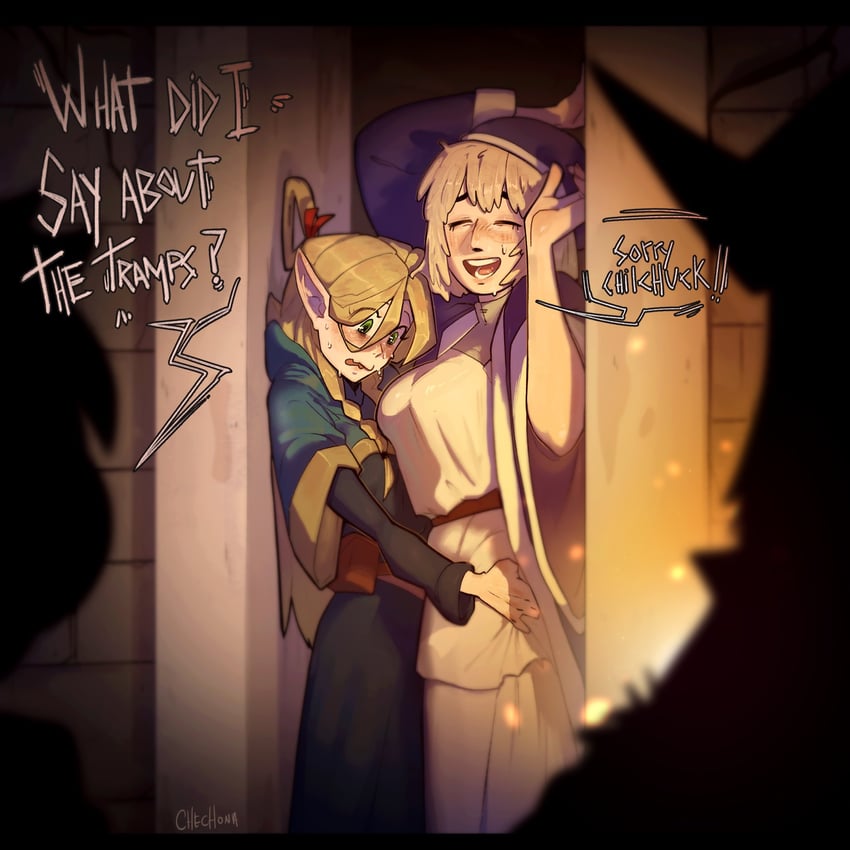 marcille donato, falin touden, senshi, and chilchuck tims (dungeon meshi) drawn by gordachechona