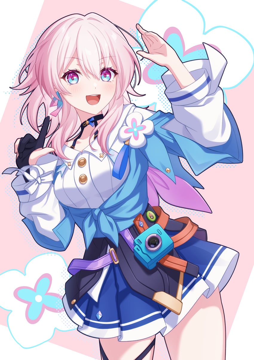 march 7th (honkai and 1 more) drawn by pochimaru_(marumaru_wanwan)