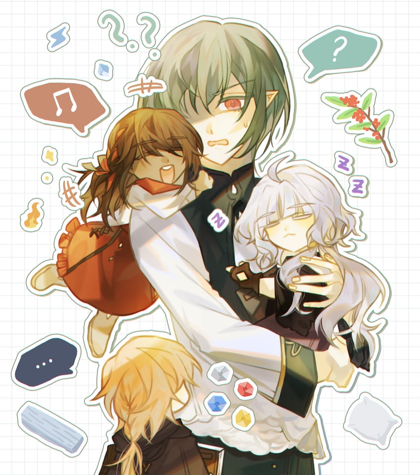 rowan, eochaid, cowenna, and loiscneach (mabinogi) drawn by pmnnpi