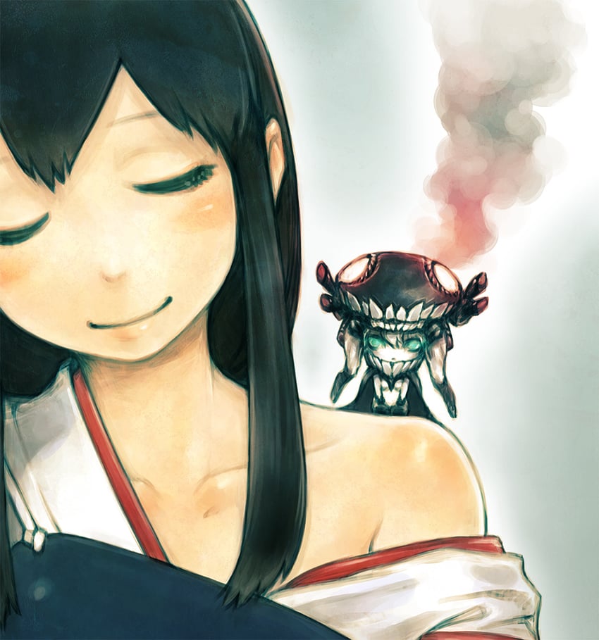 akagi and wo-class aircraft carrier (kantai collection) drawn by hanji_(hansi)