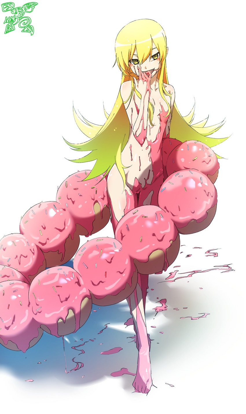 oshino shinobu (monogatari and 1 more) drawn by makicha_(sasurainopink)