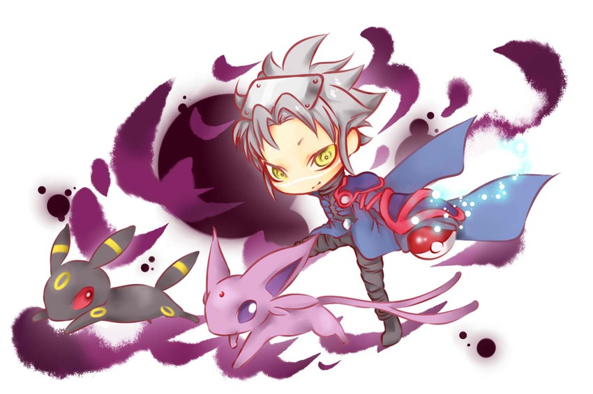 umbreon, espeon, and wes (pokemon and 1 more) drawn by negitama_(1287412)