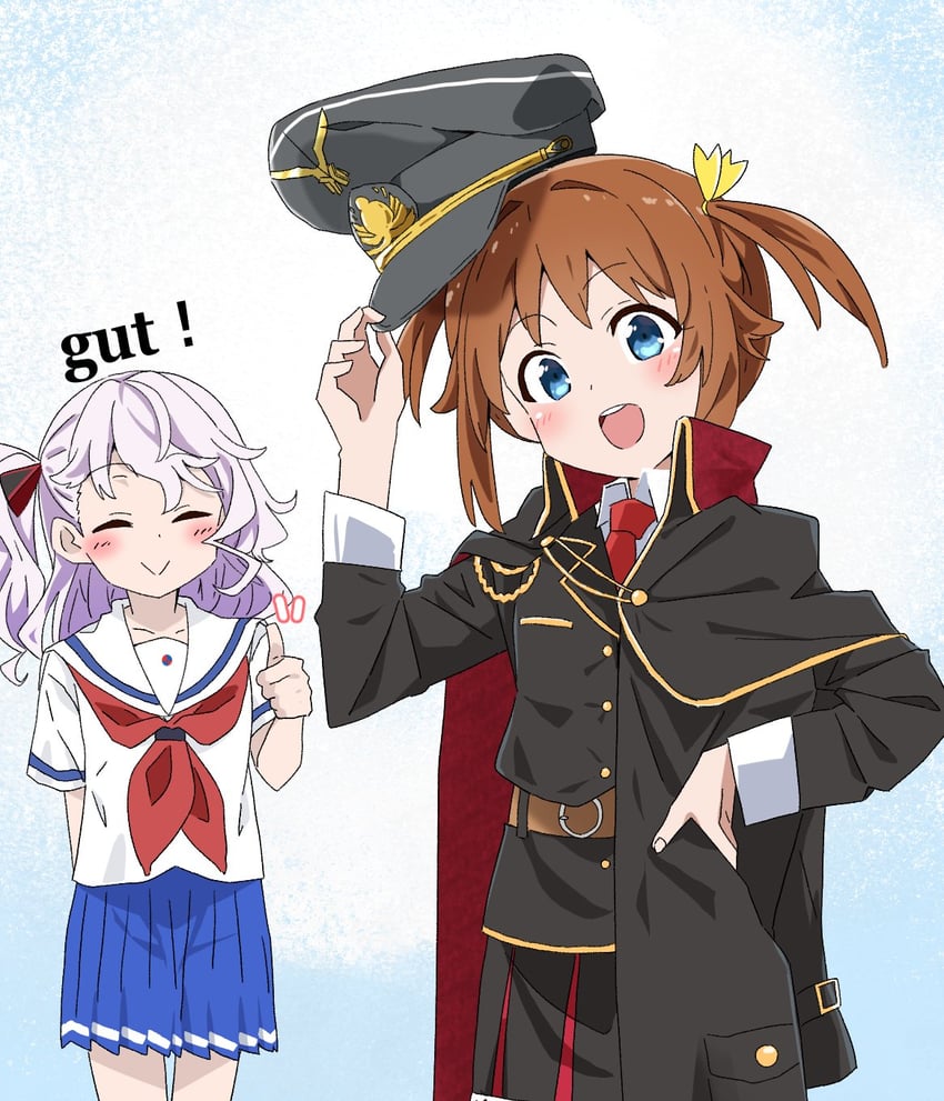 misaki akeno and thea kreutzer (high school fleet) drawn by shachiku-man