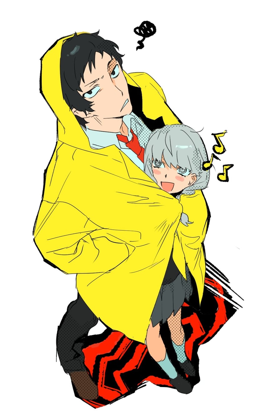 narukami yu and adachi tooru (persona and 1 more) drawn by white-trick