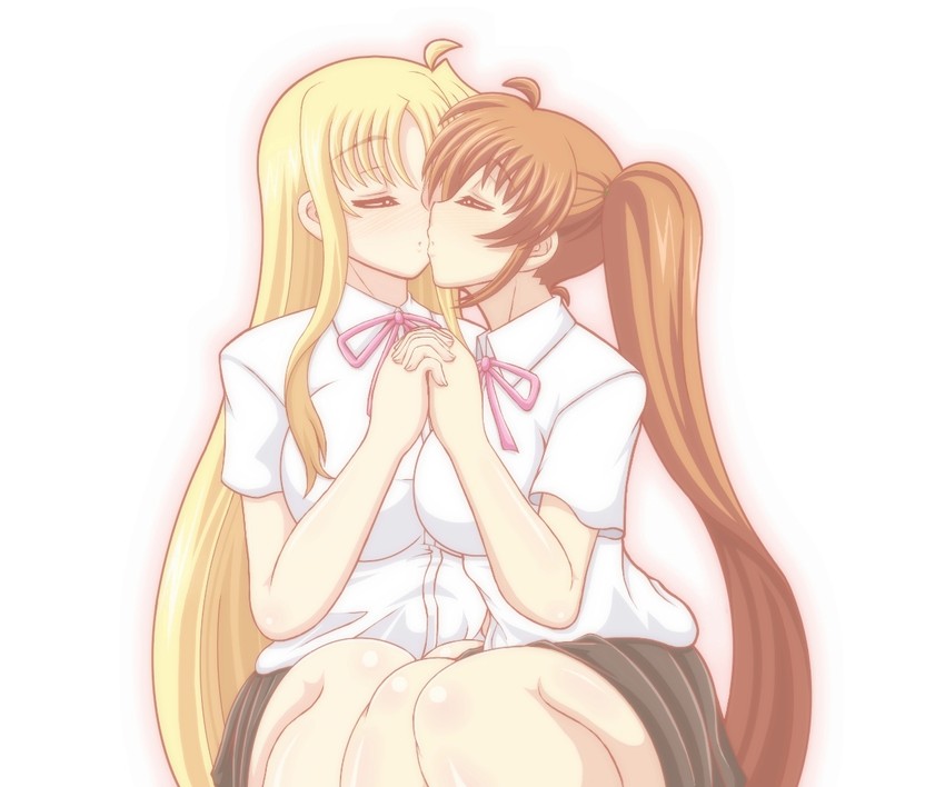 fate testarossa and takamachi nanoha (lyrical nanoha and 2 more) drawn by kano-0724