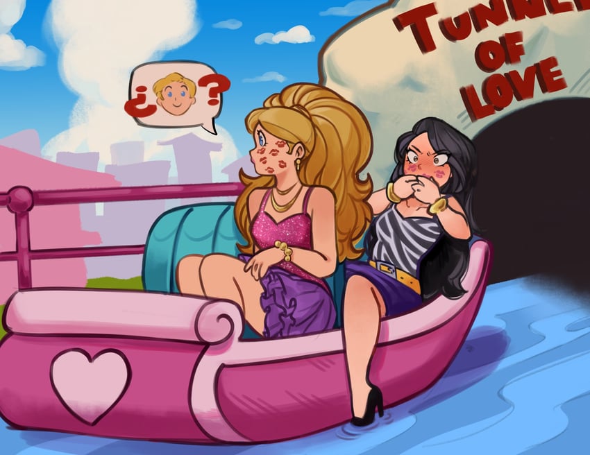 barbie, ken, and raquelle (barbie and 1 more) drawn by rerensai11