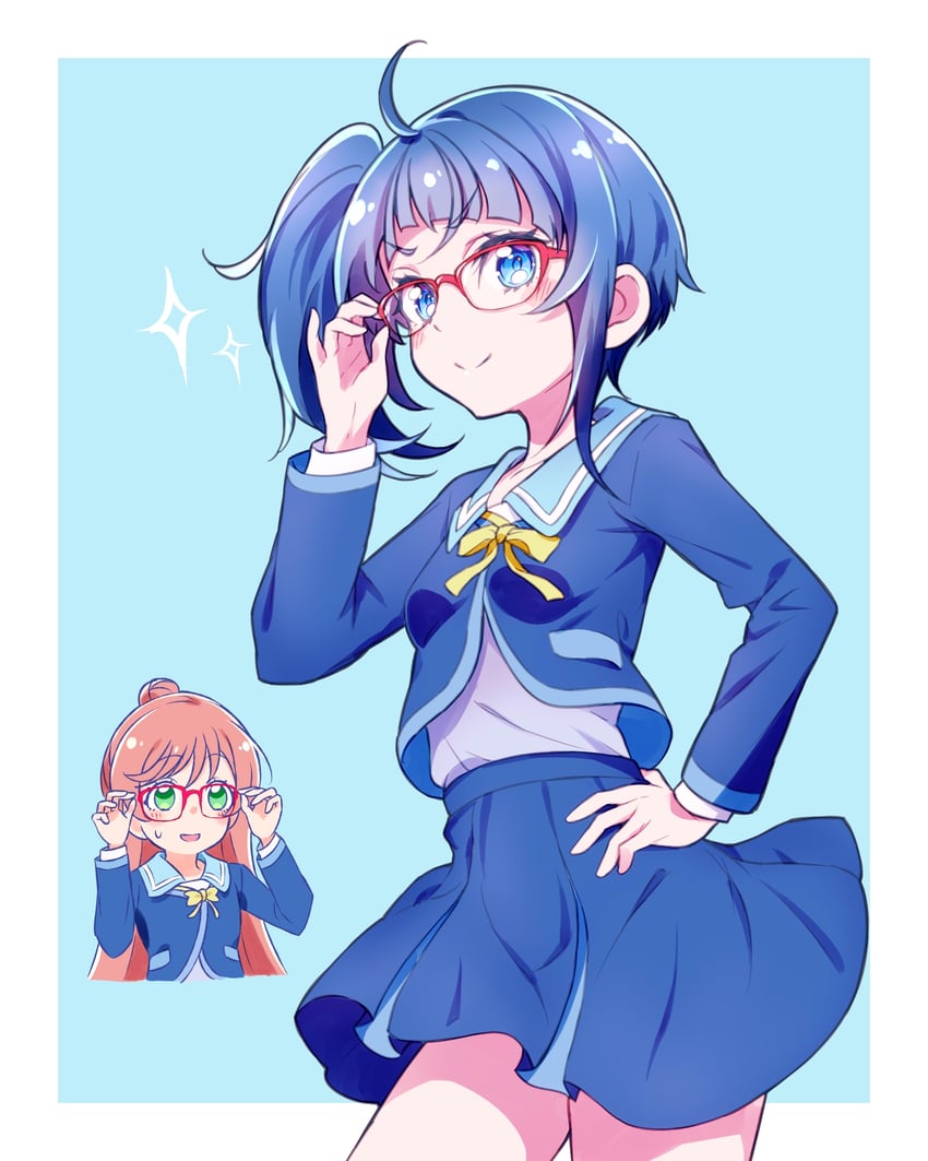 sora harewataru and nijigaoka mashiro (precure and 1 more) drawn by kyoutsuugengo