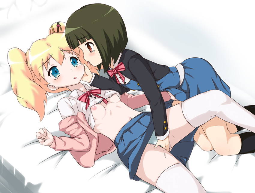 alice cartelet and oomiya shinobu (kin-iro mosaic) drawn by saksak