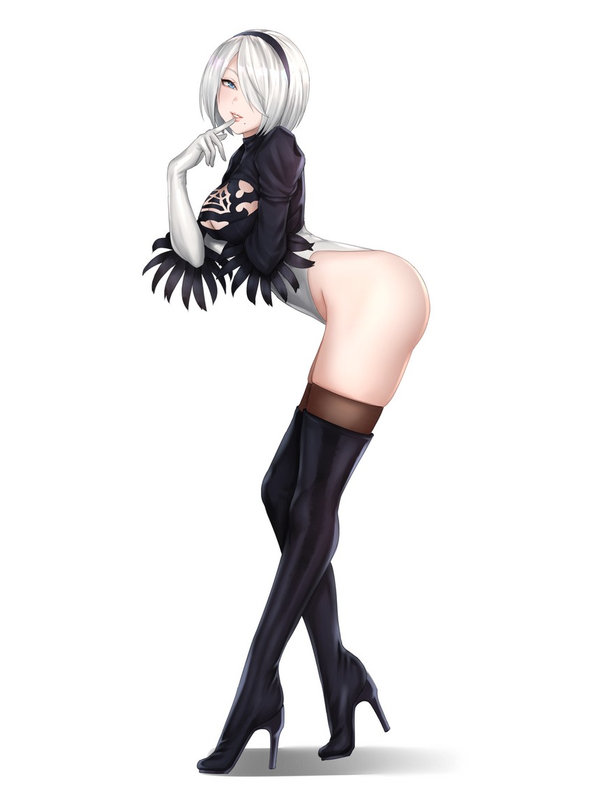 2b (nier and 1 more) drawn by kurone_rinka