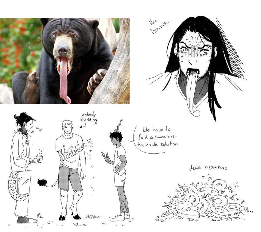 laios touden, kabru, and shurou (dungeon meshi) drawn by pearl_seemann