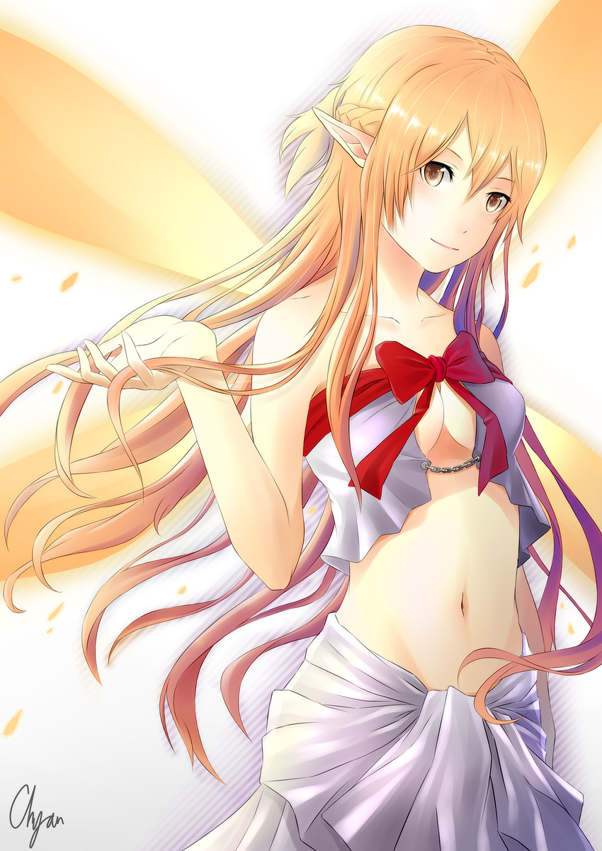 asuna and titania (sword art online) drawn by kiyo_(chaoschyan)