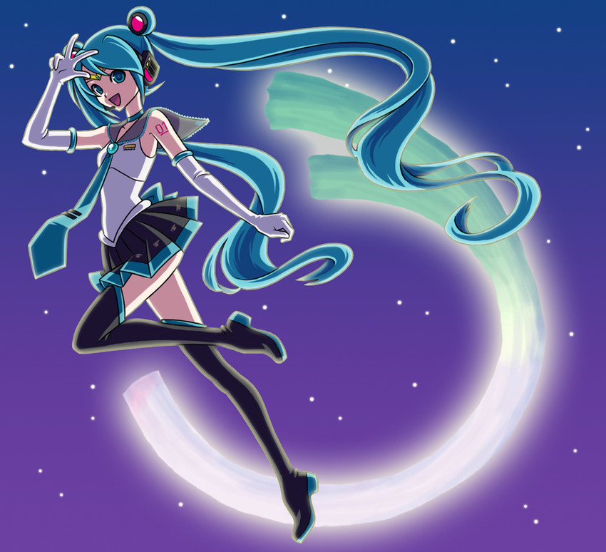 hatsune miku (vocaloid and 1 more) drawn by kirita_asami