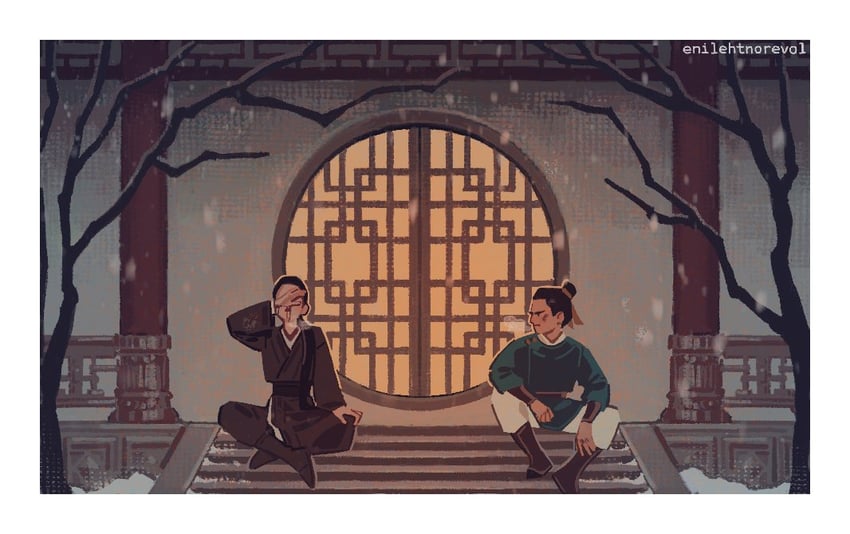mu qing and feng xin (tianguan cifu) drawn by enilehtnorevol