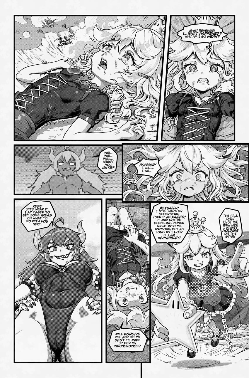 bowsette and lakitu (mario and 1 more) drawn by tony_kuusisto