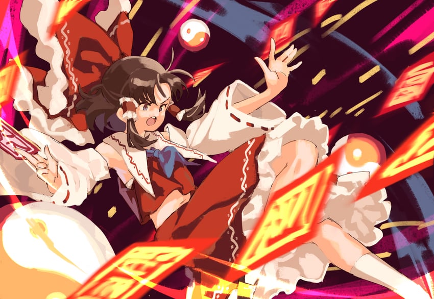 hakurei reimu (touhou and 1 more) drawn by tuck_(tuck23978434)
