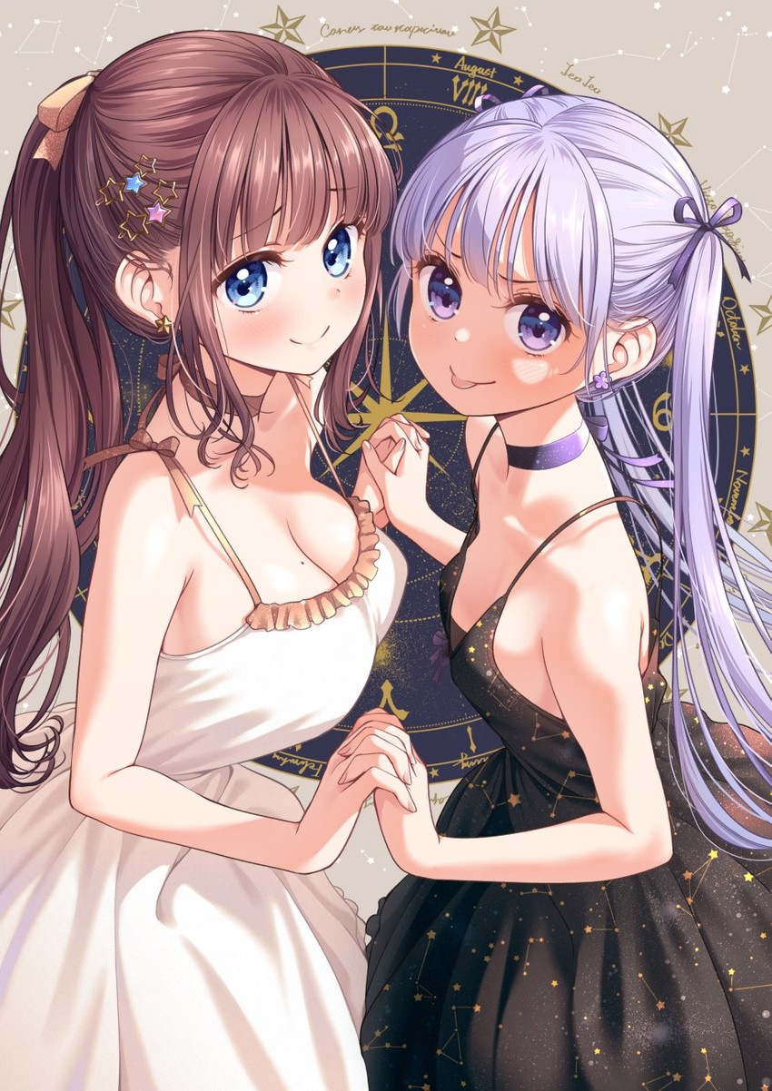 suzukaze aoba and takimoto hifumi (new game!) drawn by tokunou_shoutarou