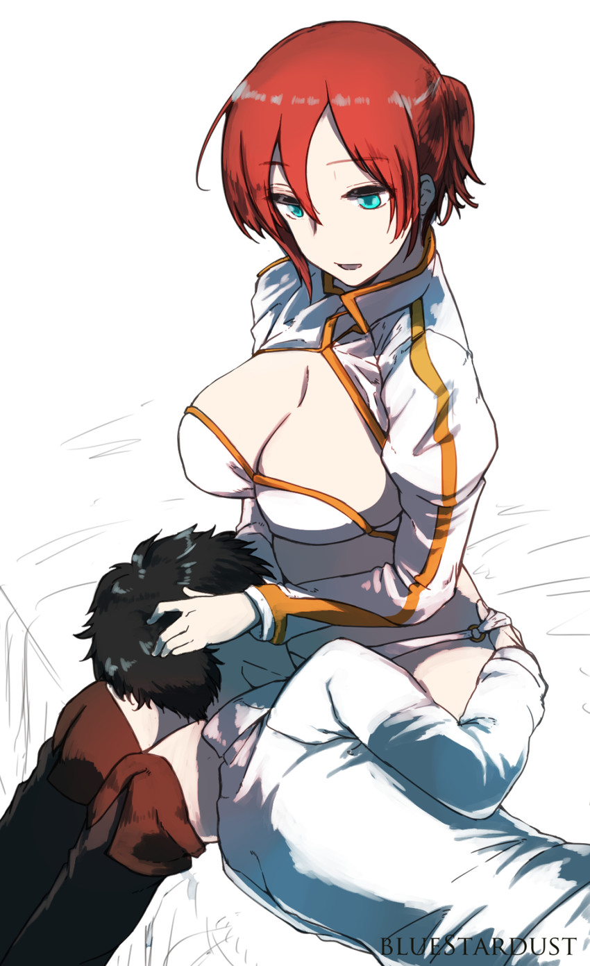 fujimaru ritsuka and boudica (fate and 1 more) drawn by kojima_(blue_stardust)