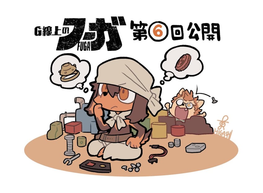 jin macchiato and socks million (little tail bronx and 1 more) drawn by higashi_cc2