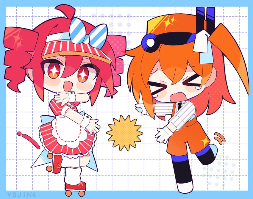 kasane teto and adachi rei (utau and 2 more) drawn by ysaster02