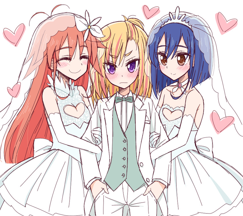 kokomine cocona, papika, and yayaka (flip flappers) drawn by sou_(mgn)