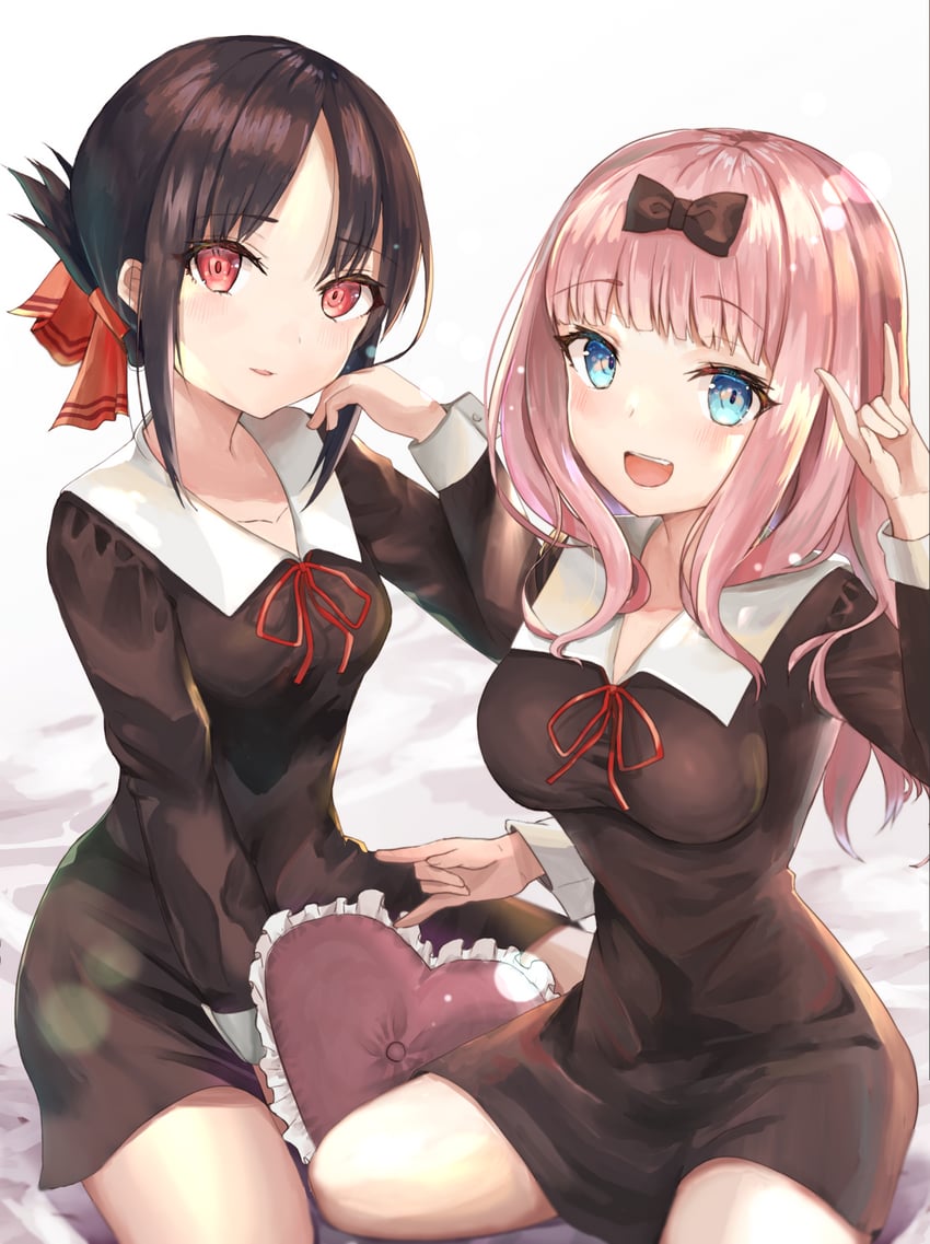 shinomiya kaguya and fujiwara chika (kaguya-sama wa kokurasetai ~tensai-tachi no renai zunousen~) drawn by slime07