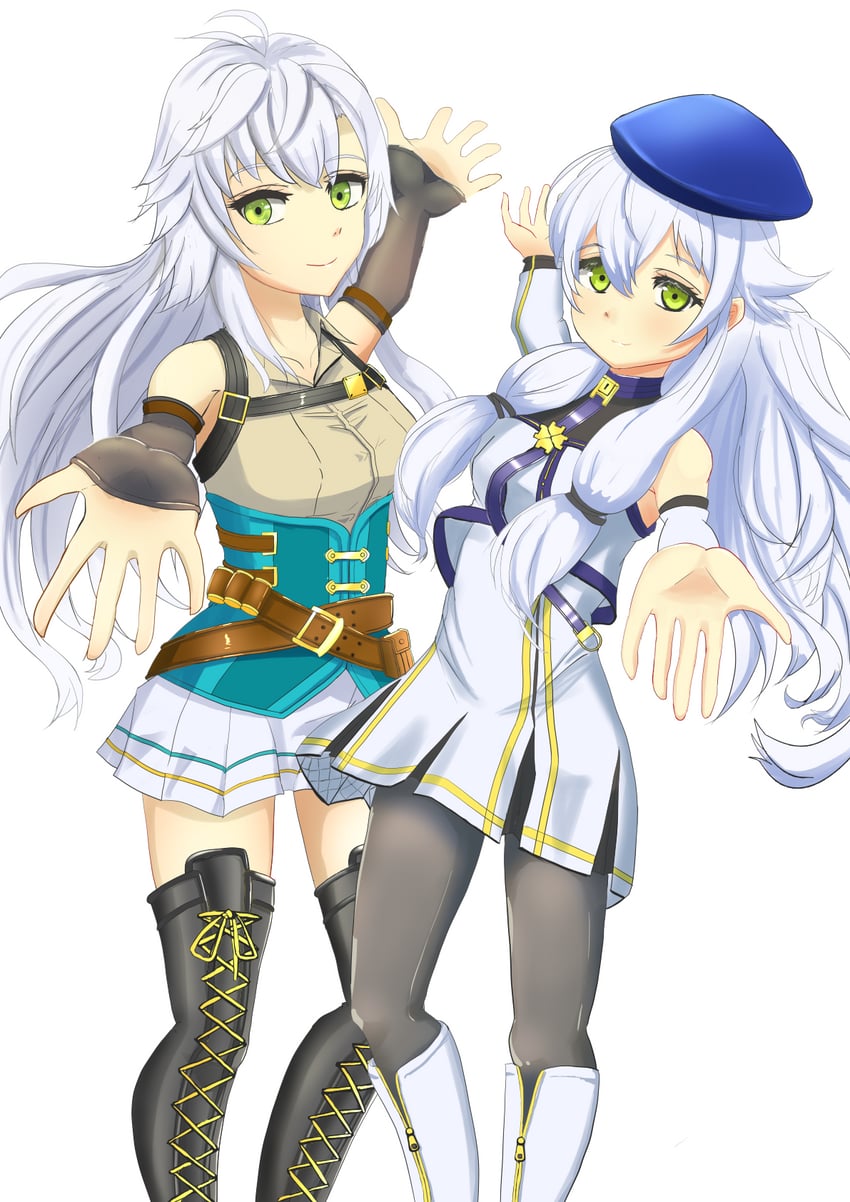 altina orion and fie claussell (eiyuu densetsu and 3 more) drawn by sirakaba324
