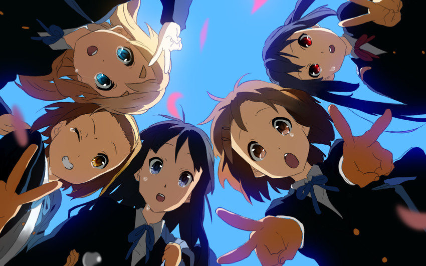 akiyama mio, nakano azusa, hirasawa yui, tainaka ritsu, and kotobuki tsumugi (k-on!) drawn by kyameru_(aoaoa3)