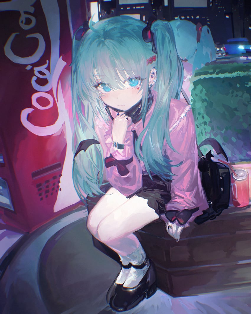 hatsune miku (vocaloid and 1 more) drawn by mihoranran