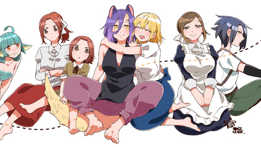 heath and lily (bocchi kaibutsu to moumoku shoujo) drawn by neji_(ultramarinesunset)