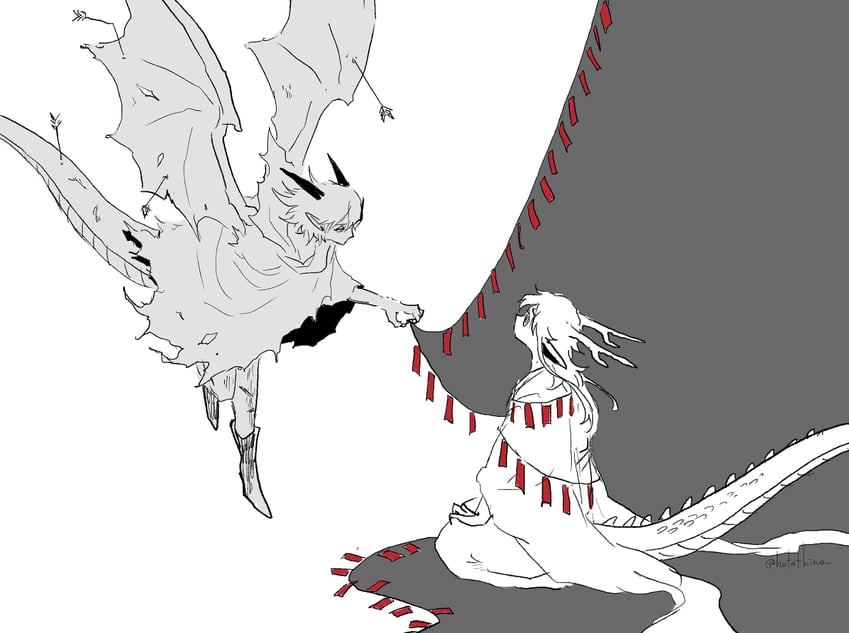 touyouryuu-san and seiyouryuu-san (original) drawn by hotathino