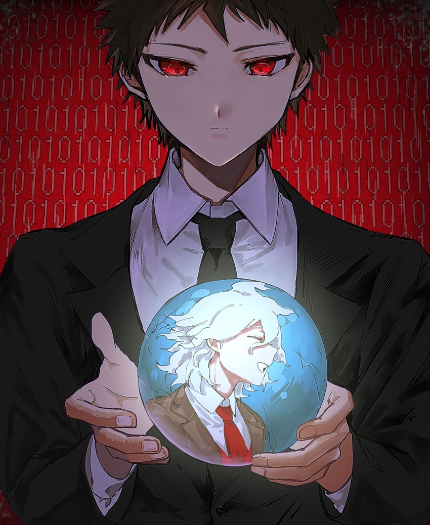komaeda nagito and hinata hajime (danganronpa and 2 more) drawn by suzumetarou