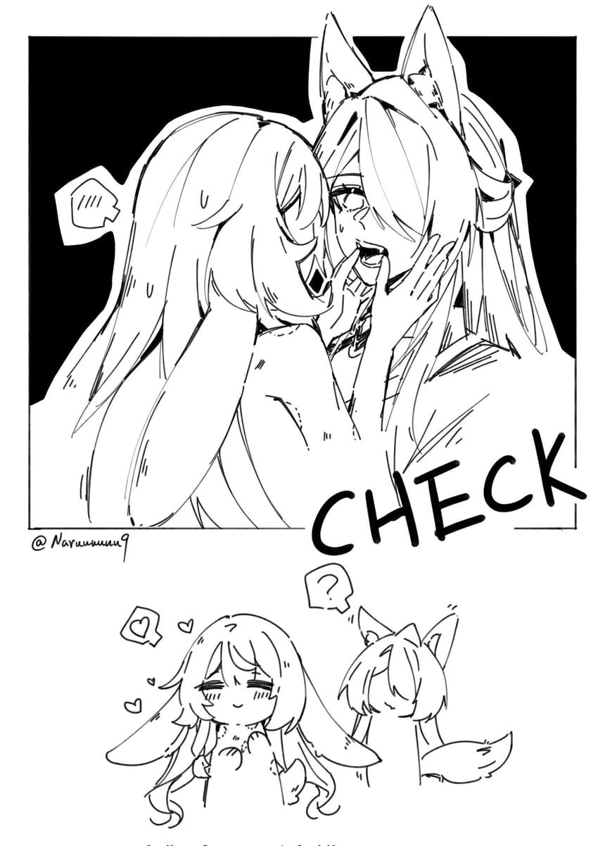 acheron and black swan (honkai and 1 more) drawn by naruuuuuu9