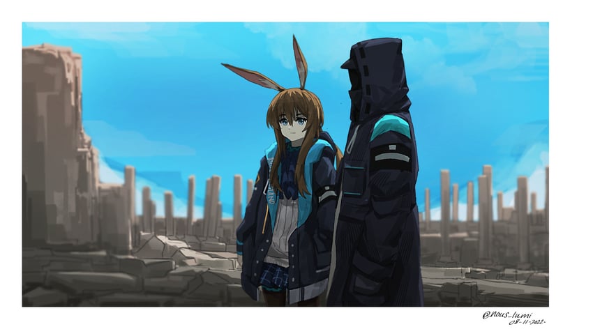 doctor and amiya (arknights) drawn by lumirumi