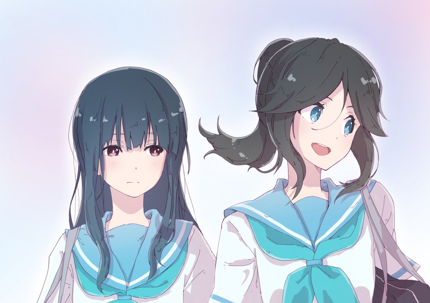 yoroizuka mizore and kasaki nozomi (hibike! euphonium and 1 more) drawn by kagawa_yuusaku