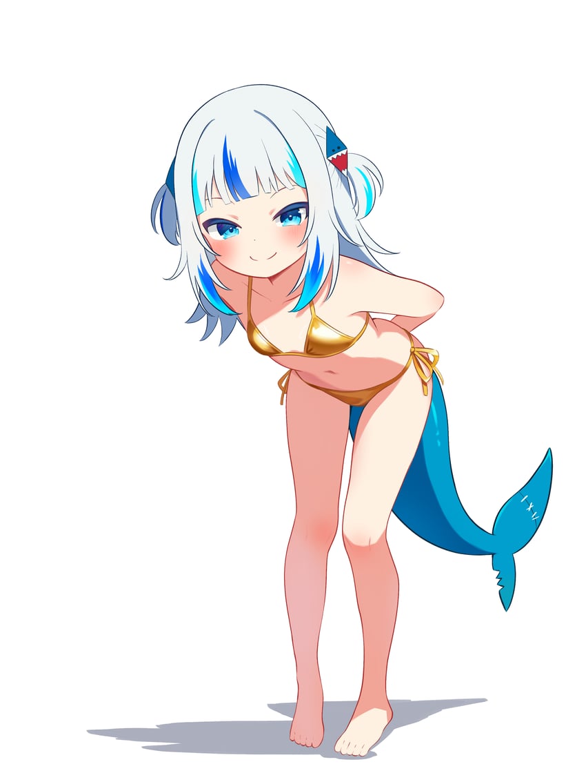 gawr gura (hololive and 1 more) drawn by ryu160303