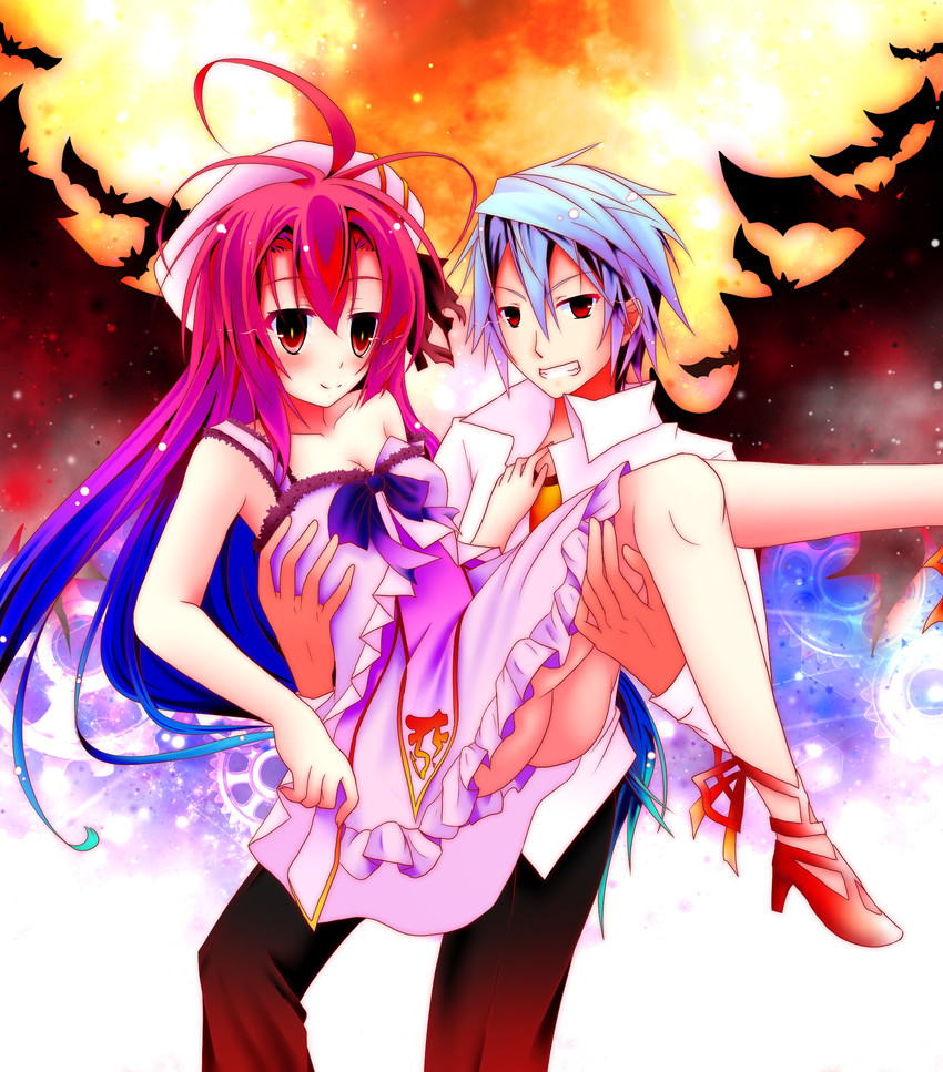 saito himea and kurogane taito (itsuka tenma no kuro usagi) drawn by mii_aki