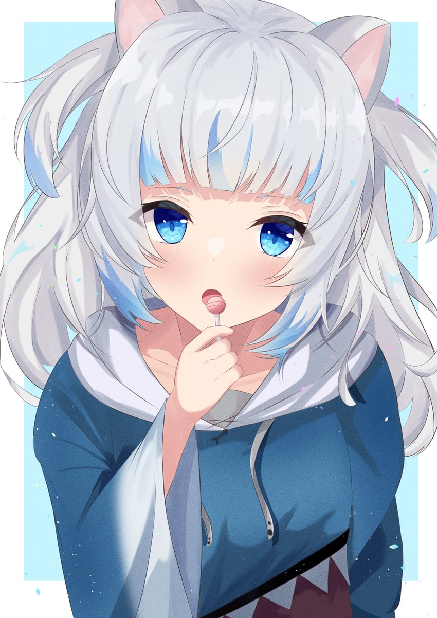 gawr gura (hololive and 1 more) drawn by user_skpk7873