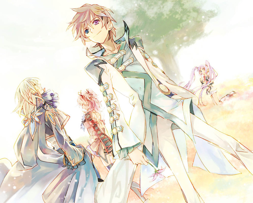 sophie, asbel lhant, cheria barnes, and richard (tales of and 1 more) drawn by mooche