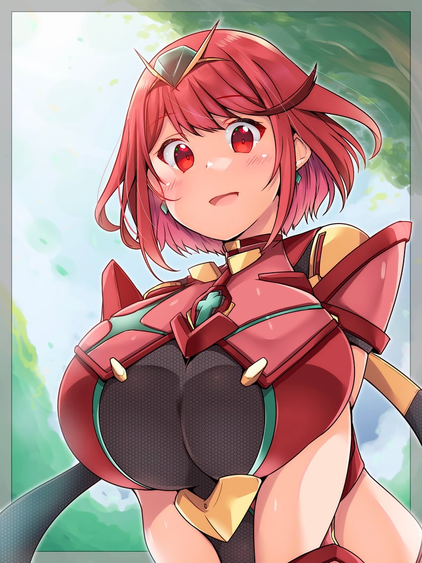 pyra (xenoblade chronicles and 1 more) drawn by kurokaze_no_sora