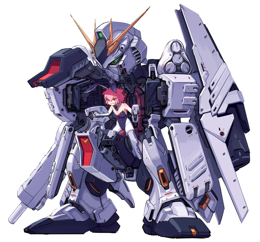 nu gundam hws (gundam and 2 more) drawn by michi_kuso