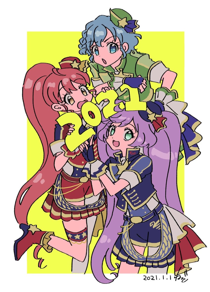 manaka laala, dorothy west, and shiratama mikan (pretty series and 1 more) drawn by rituyama1