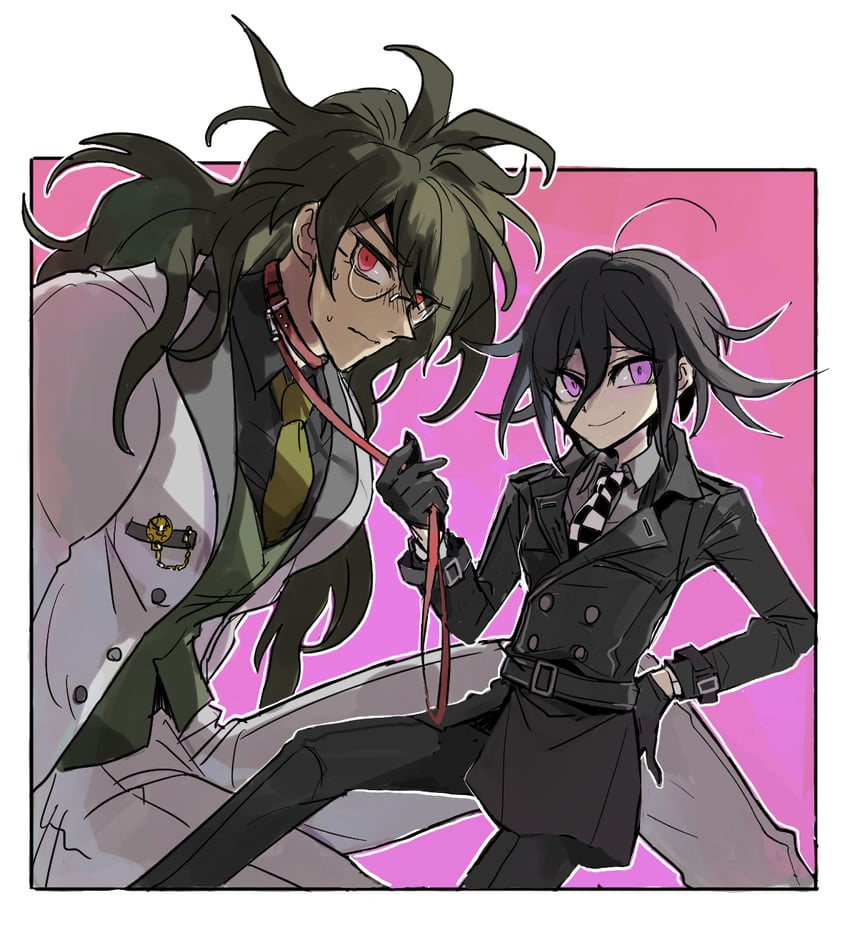 oma kokichi and gokuhara gonta (danganronpa and 1 more) drawn by kumakoro_(tetsupag)