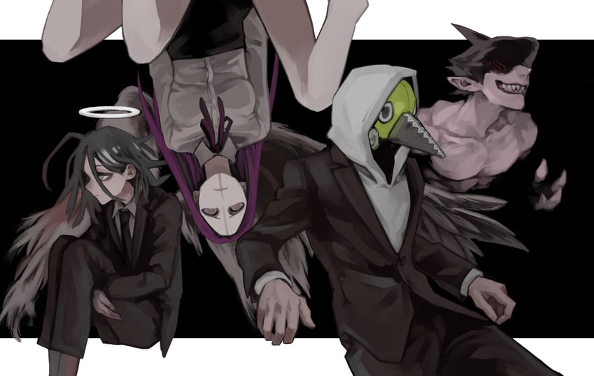 angel devil, beam, violence fiend, and princi (chainsaw man) drawn by nakano_(2_mannaka)