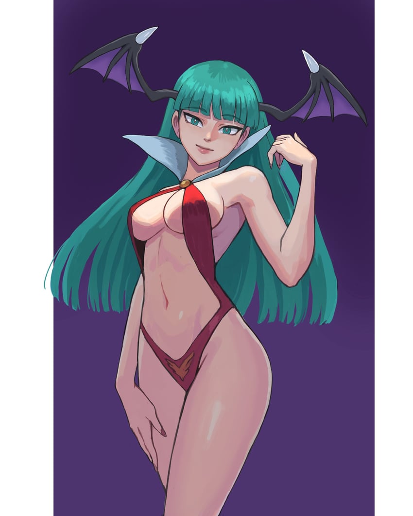 morrigan aensland and vampirella (darkstalkers) drawn by watcher_hollow