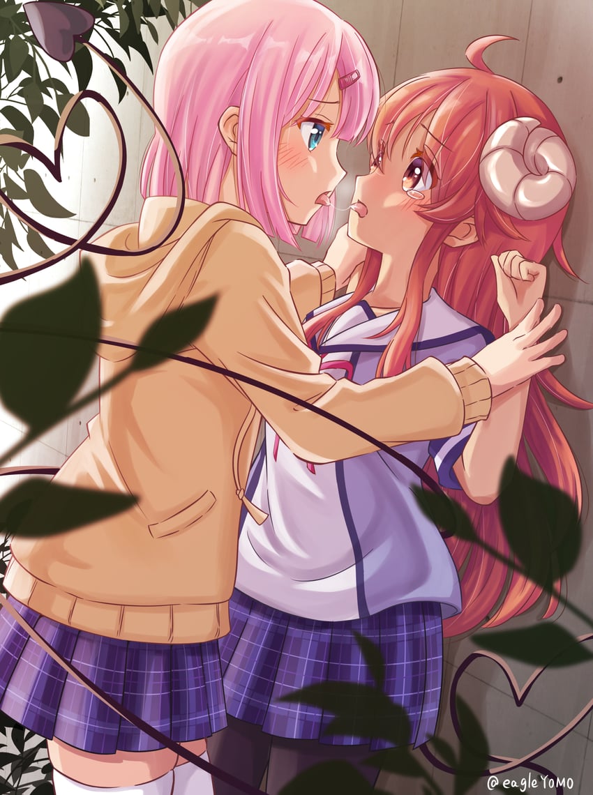 yoshida yuuko and chiyoda momo (machikado mazoku) drawn by yomo