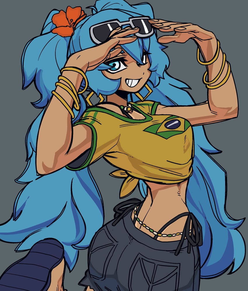 hatsune miku and brazilian miku (vocaloid) drawn by bone_nigi