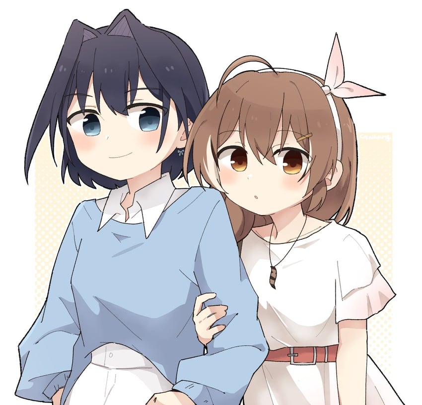 ouro kronii and nanashi mumei (hololive and 1 more) drawn by gyaheung